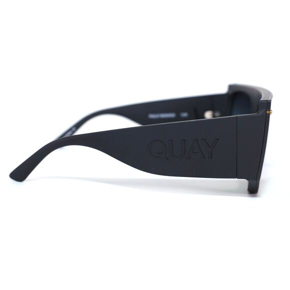 Quay Australia FULLY BOOKED Shield Sunglasses - Matte Black/Smoke Green - NWT - Picture 5 of 11